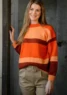 1775 Damesweater i 3 blokfarver