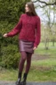 DSA79-12 Catrina Cardigan Dyp Rød
