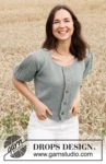 220-22 Mint Breeze Jacket by DROPS Design