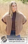 237-10 Cracked Walnuts Vest by DROPS Design