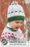 44-18 Snowman Time Hat by DROPS Design