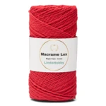 LindeHobby Macrame Lux, Knyttegarn, 2 mm 10 Rød