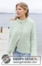 243-4 Green Whisper Cardigan by DROPS Design