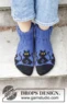 244-44 Bewitched Cat Socks by DROPS Design