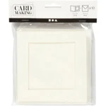 Passepartoutkort med kuvert, 12,5x12,5 cm, 13,5x13,5 cm