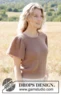 248-20 Brown Butterflies Top by DROPS Design