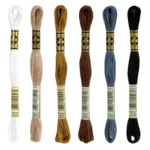 DMC Mouliné Spécial 25 Broderigarn, Ensfarvet, Neutrale nuancer