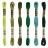 DMC Mouliné Spécial 25 Broderigarn, Ensfarvet, Grønne nuancer