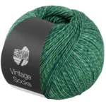 Lana Grossa Vintage Socks 1015 Mørk-/gulgrøn/petrol meleret