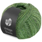 Lana Grossa Vintage Socks 1016 Lys-/mos-/grågrøn meleret