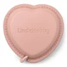 LindeHobby Udtrækkeligt Målebånd, PU-læder, Hjerte, 150 cm Pink