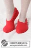 253-58 Scarlet Sleigh Slippers by DROPS Design