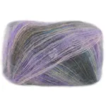 Lana Grossa Cottonhair 104 Okker/lys grå/lilla/rosé/jeansblå/antracit