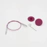 KnitPro Thin & Flex Kabel, Lilla Swivel, 40-150 cm
