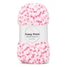 LindeHobby Fuzzy Chenille Print 04 Lyserøde drys