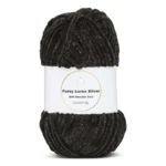 LindeHobby Fuzzy Chenille Silver Lurex 02 Sort