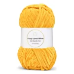 LindeHobby Fuzzy Chenille Silver Lurex 47 Gyldengul