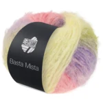 Lana Grossa Basta Mista 112 Creme/Vanilje/Limette/Grågrøn/Rosa/Syren/Lavendel