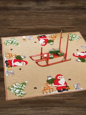 Broderikit Julemand & ugle 172 x 172 cm
