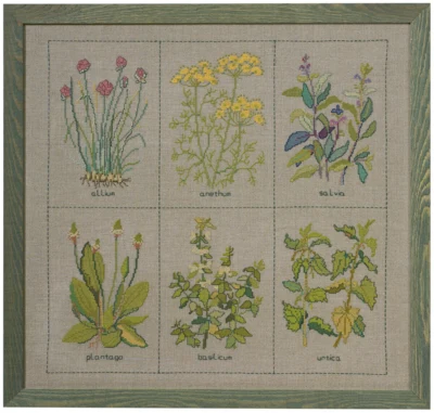 Broderikit Krydderiplanter 52 x 49 cm