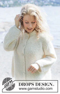 264-24 Frost Bloom Cardigan by DROPS Design