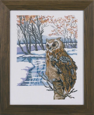 Broderikit Den store hornugle 31 x 41 cm