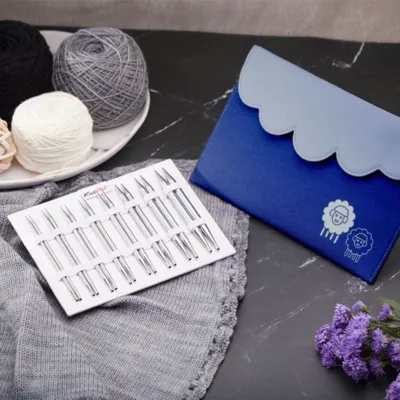 KnitPro Nova Metal Udskiftelige Rundpindesæt Deluxe