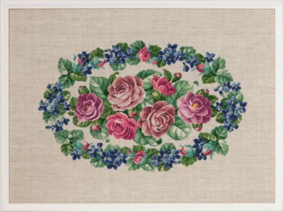 Broderikit Roser 60 x 44 cm