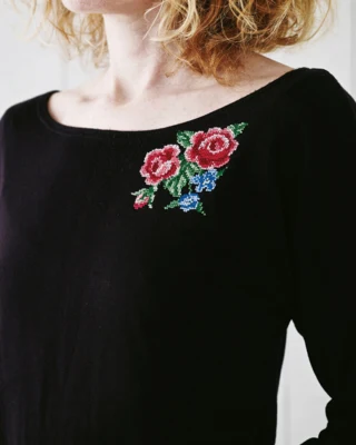 Broderikit Roser 10 x 10 cm