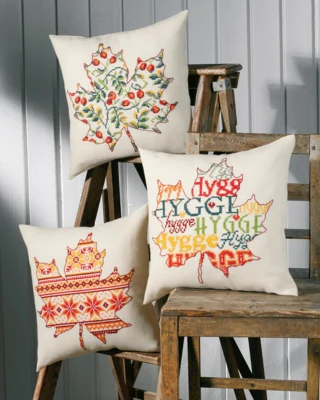 Broderikit Blad m/mønster 40x40 cm