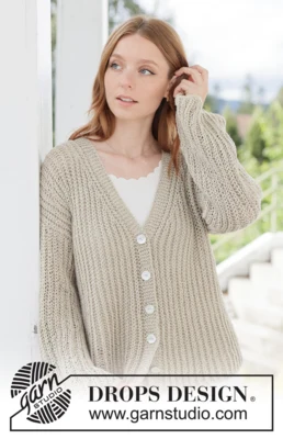 268-17 Spell of Summer Cardigan by DROPS Design