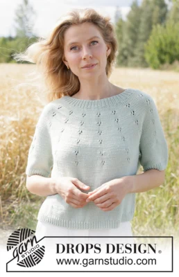 266-33 Mint Halo Sweater by DROPS Design