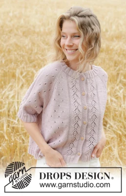 267-20 Rose Blossom Cardi by DROPS Design