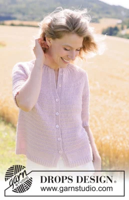 267-32 Rose Cloud Cardigan by DROPS Design