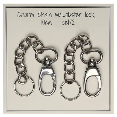 Go Handmade Charm Kæde, Lobster lås, 2 stk