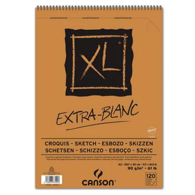 XL Extra-Blanc Skitsepapirsblok
