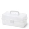 HobbyArts Plastboks med låg Transparent 30,5 x 16,5 cm, 10 rum