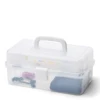 HobbyArts Plastboks med låg Transparent 30,5 x 16,5 cm, 10 rum