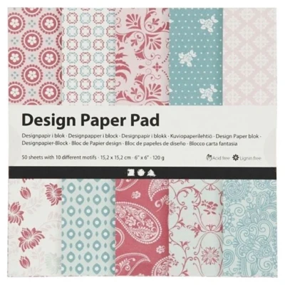 Designpapir i blok