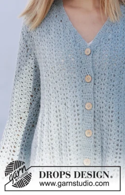 210-8 Mermaid Magic Jacket by DROPS Design