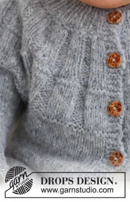 43-6 Sweet Gleam Cardigan by DROPS Design