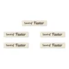 LindeHobby Lavet af Label (7 cm x 1 cm), Natur, 5 stk