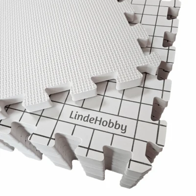 LindeHobby Blocking Måtter i Filtet Taske med 100 T-nåle, Hvid